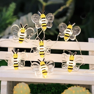 Solcelle lyskæde med bier - 5 M 30 lys